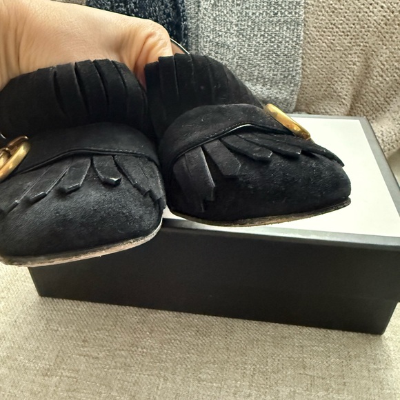 Gucci GG Marmont fringe loafers pump 7 - Picture 4 of 9